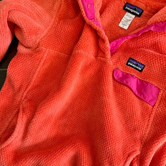 Patagonia Tomato Red Fleece Pull Over M - Picture 3 of 8